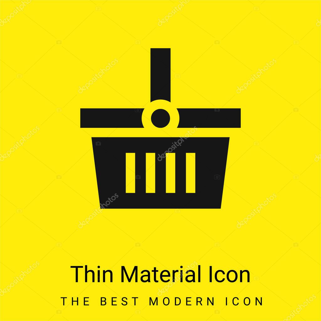 Basket minimal bright yellow material icon