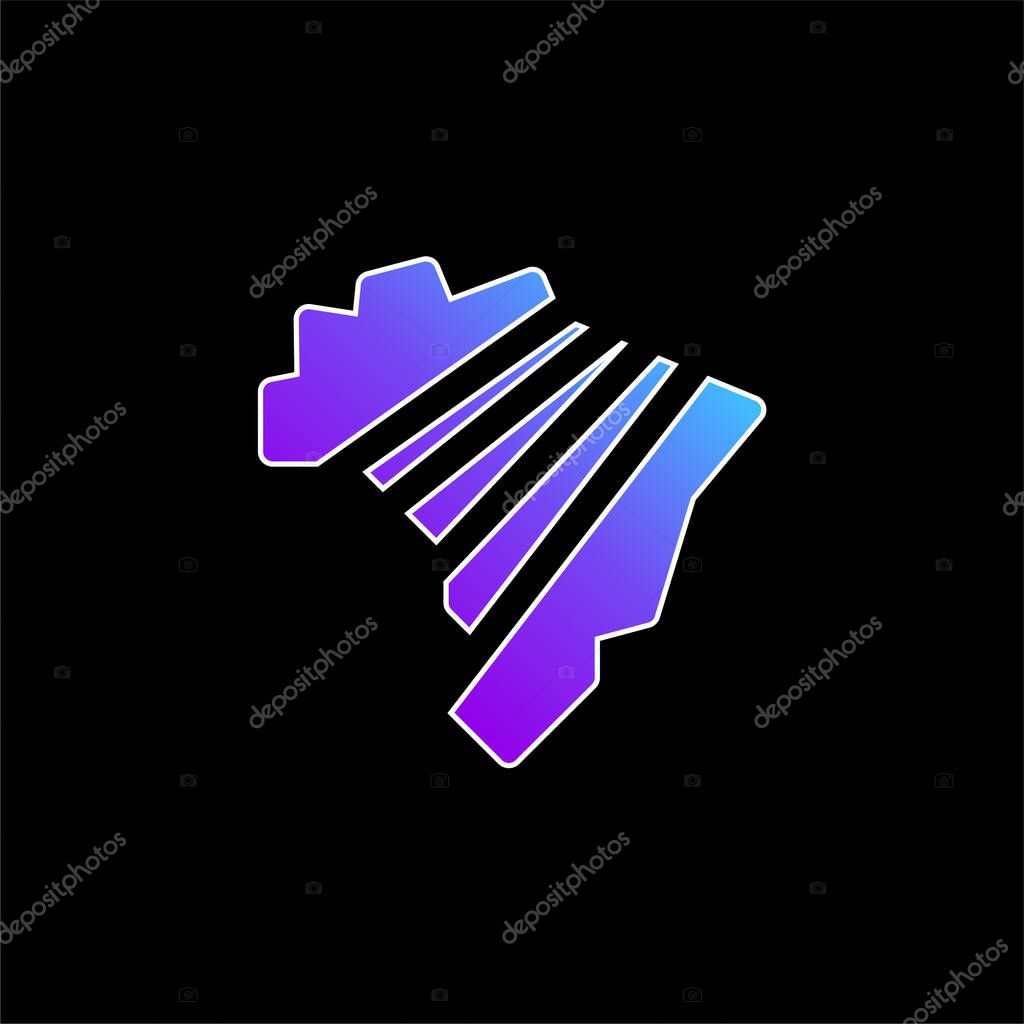 Brazil blue gradient vector icon