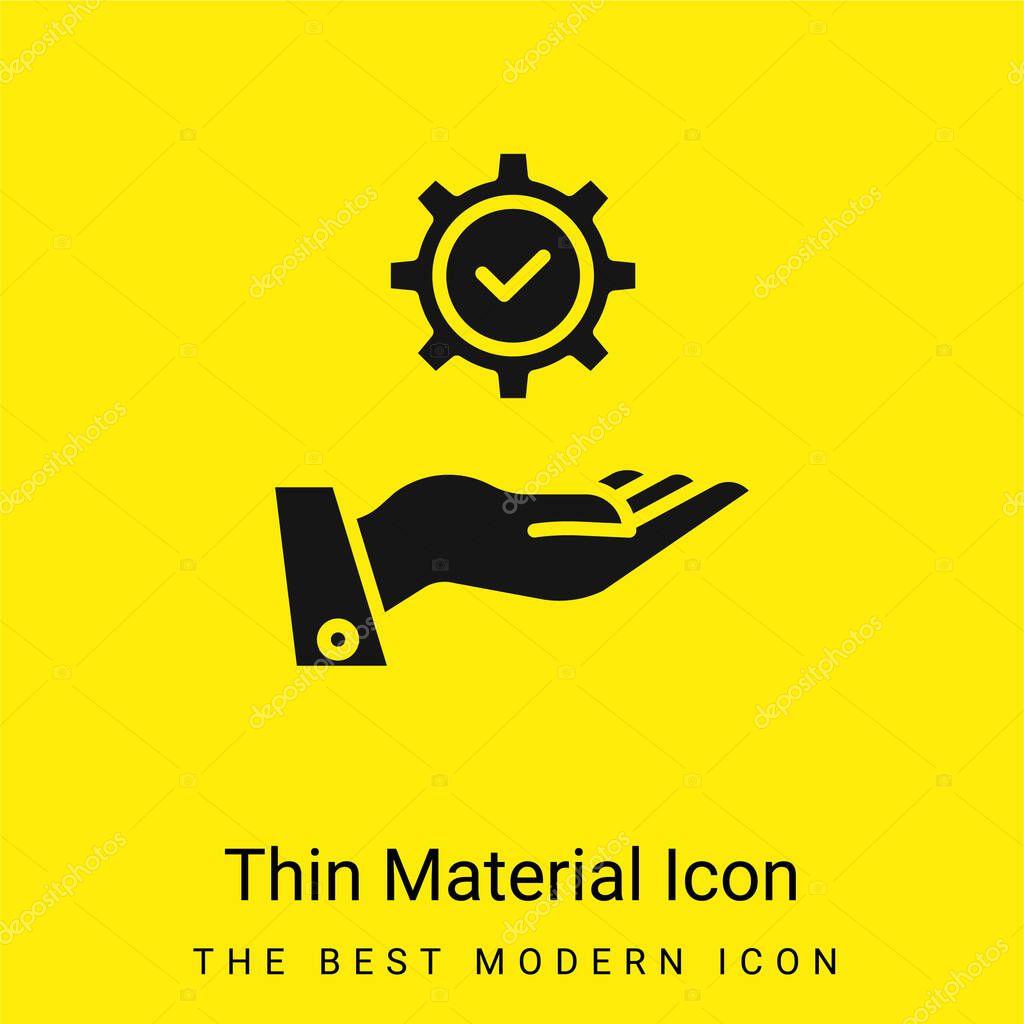 Application minimal bright yellow material icon