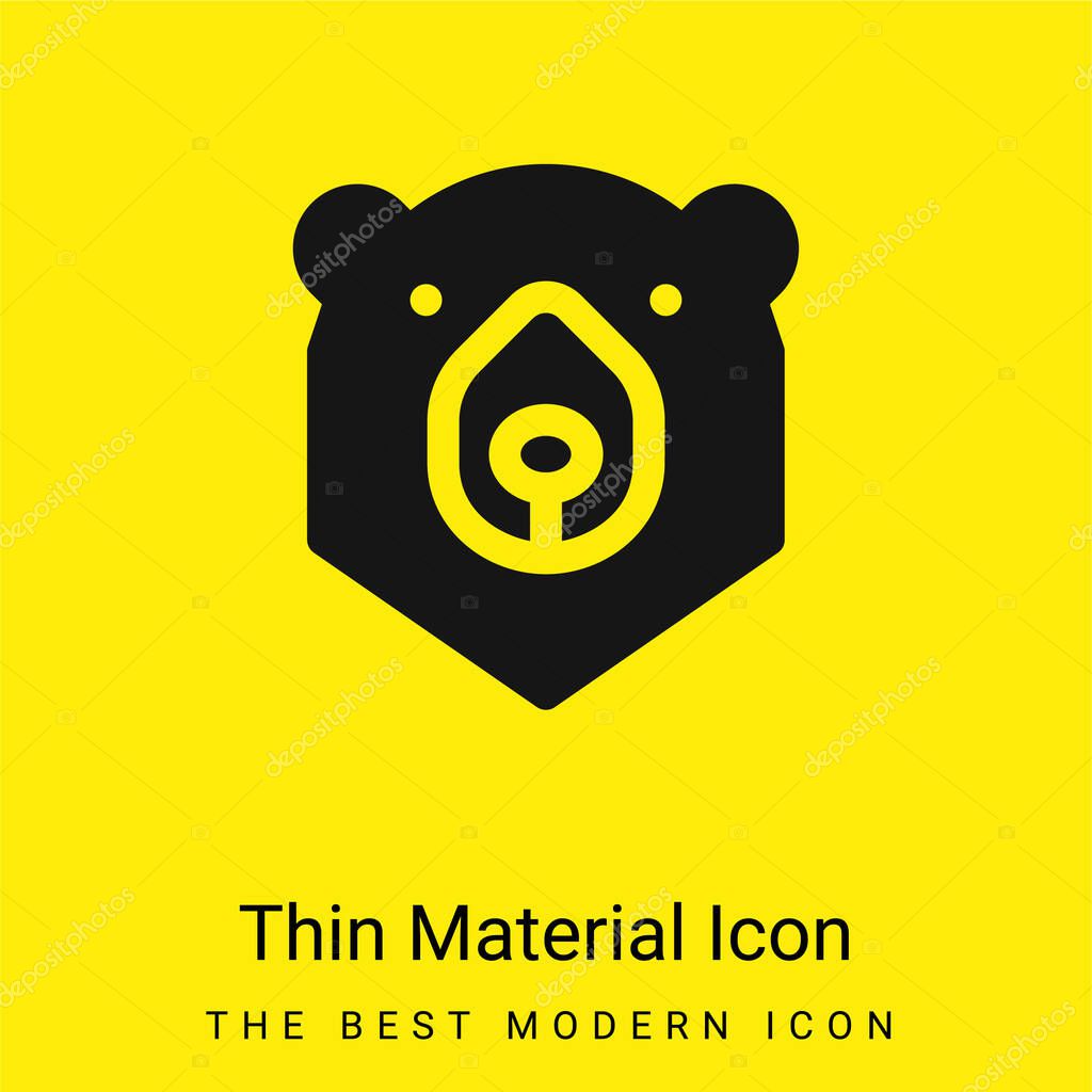 Bear minimal bright yellow material icon