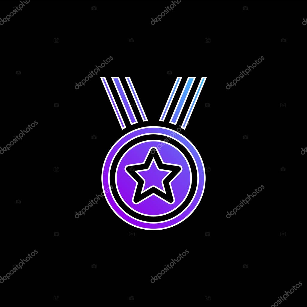 Award blue gradient vector icon