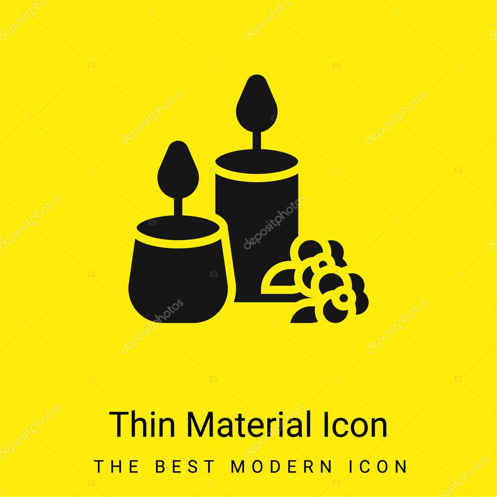 Aromatic Candle minimal bright yellow material icon
