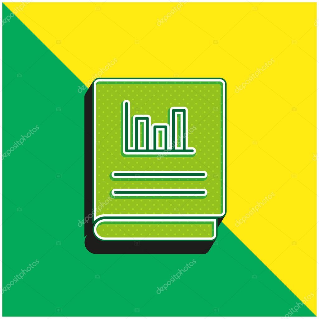 Accounts Green and yellow modern 3d vector icon logo