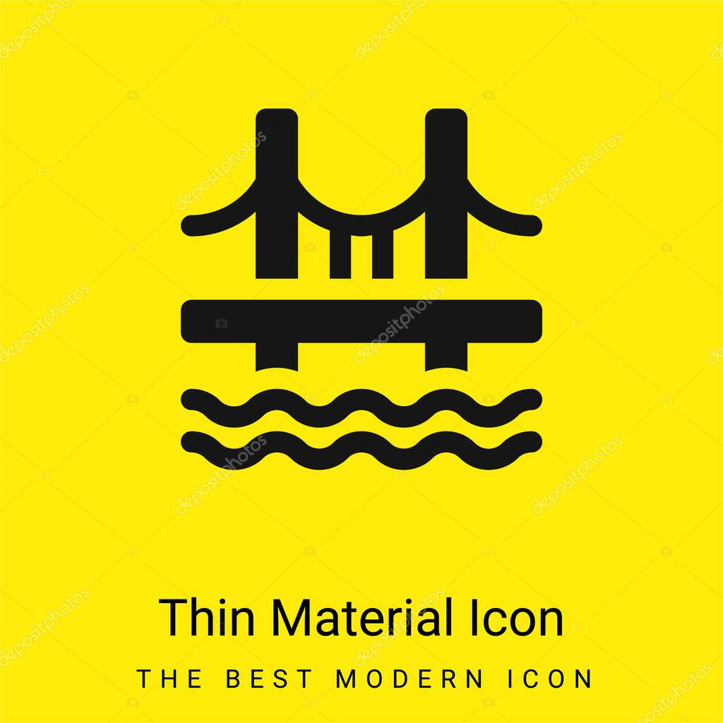 Bridge minimal bright yellow material icon