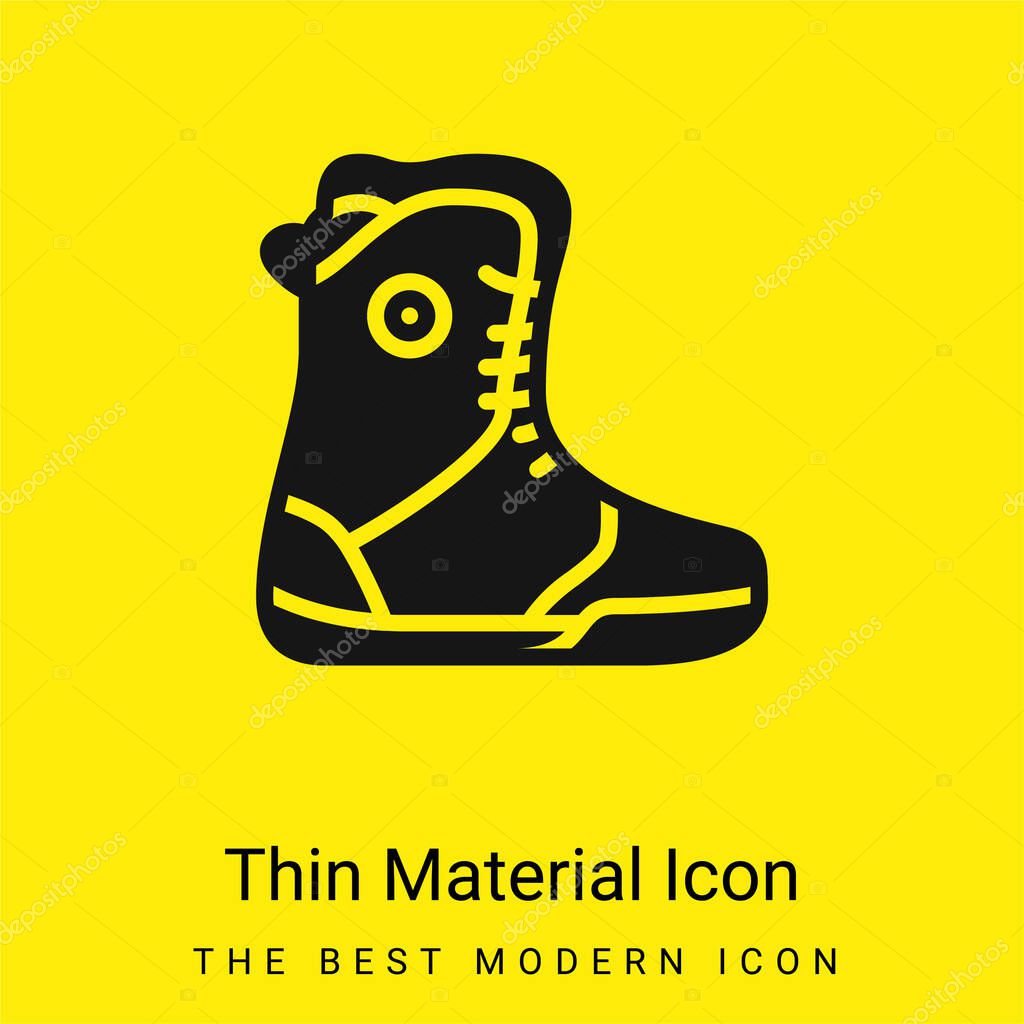 Boot minimal bright yellow material icon