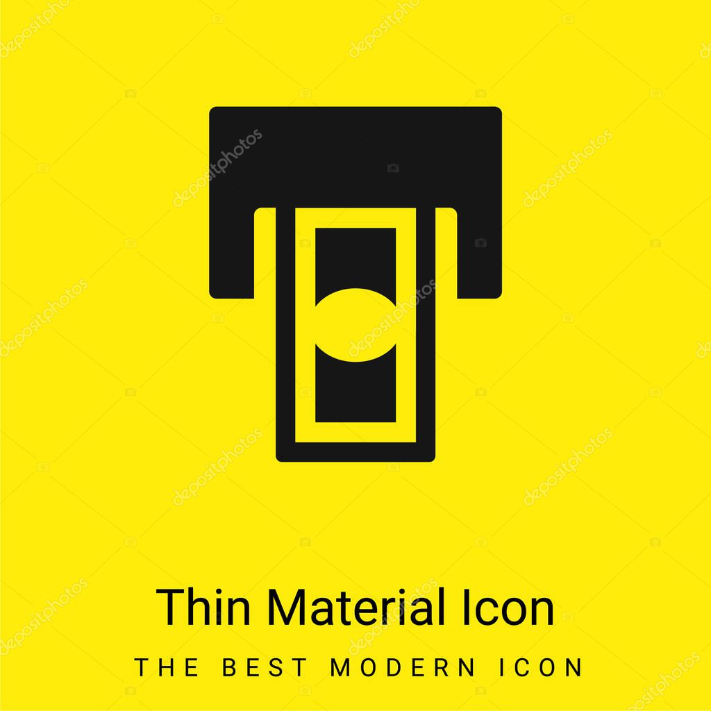ATM Money minimal bright yellow material icon