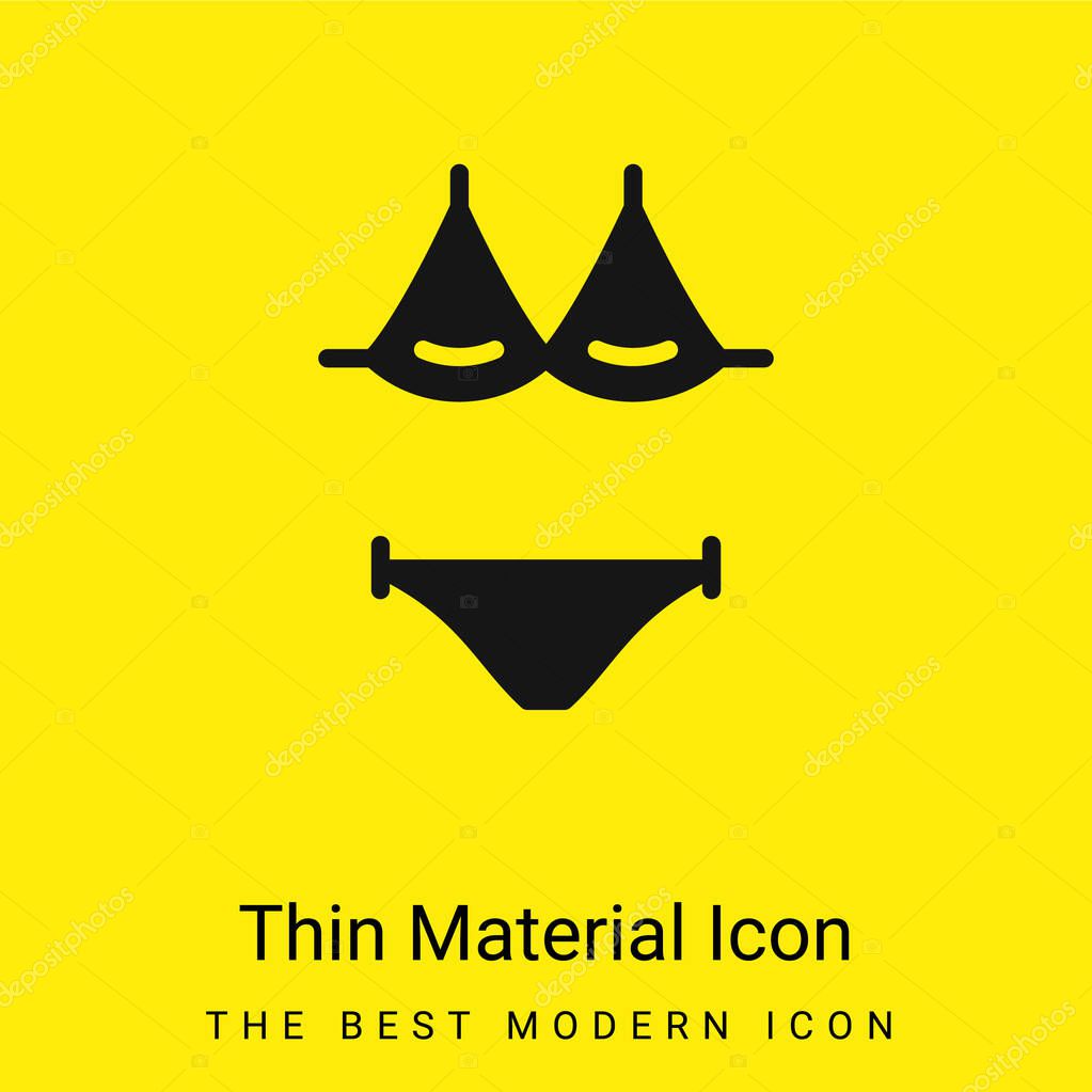Bikini minimal bright yellow material icon