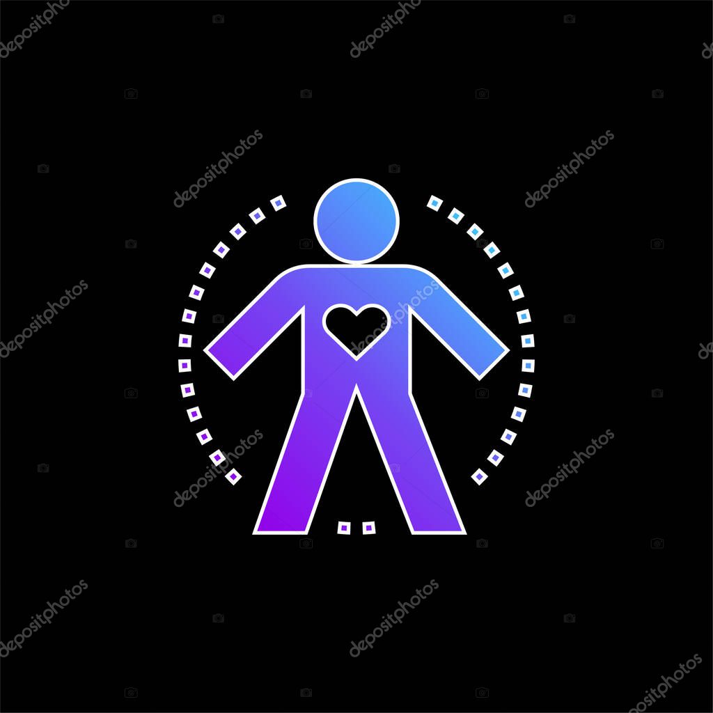Body blue gradient vector icon