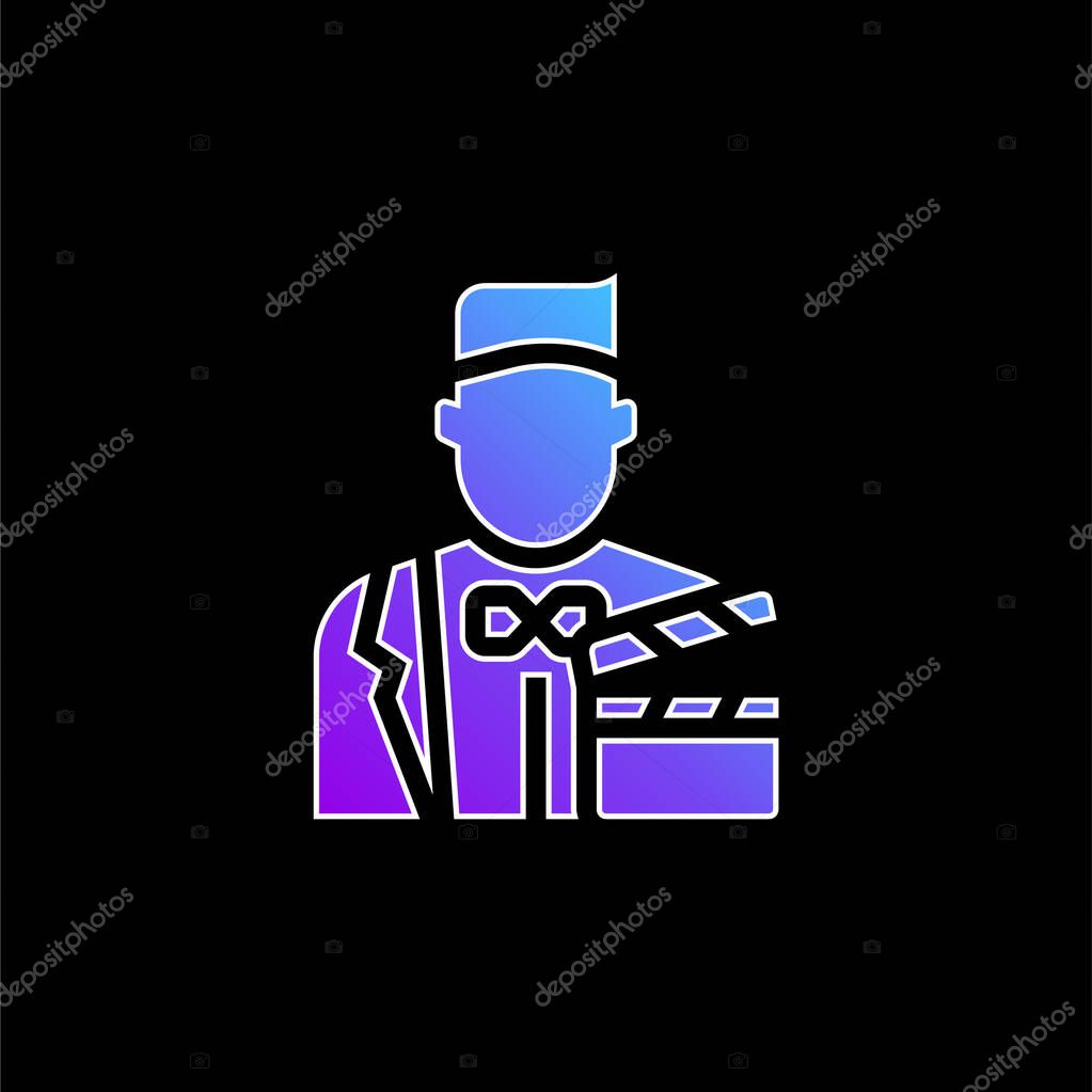 Actor blue gradient vector icon