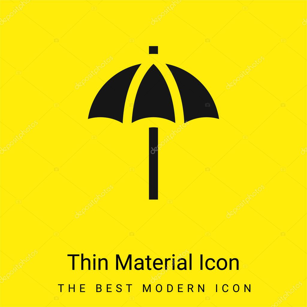 Beach Umbrella minimal bright yellow material icon