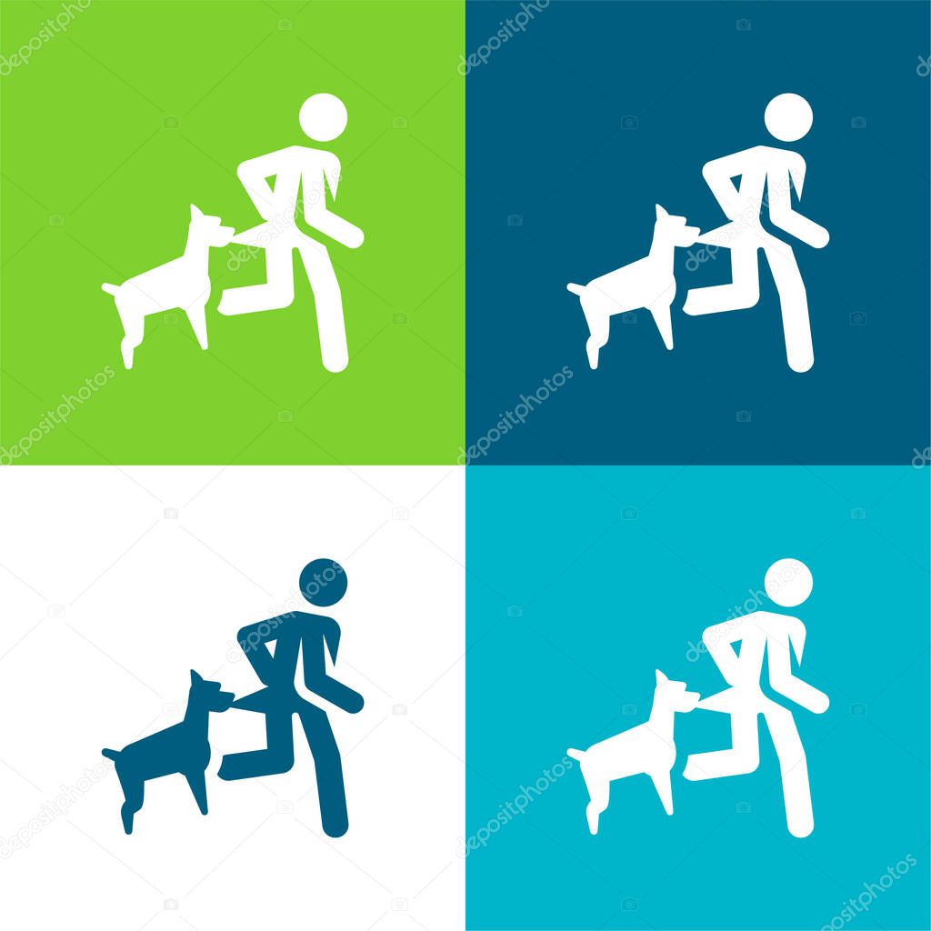 Bite Flat four color minimal icon set