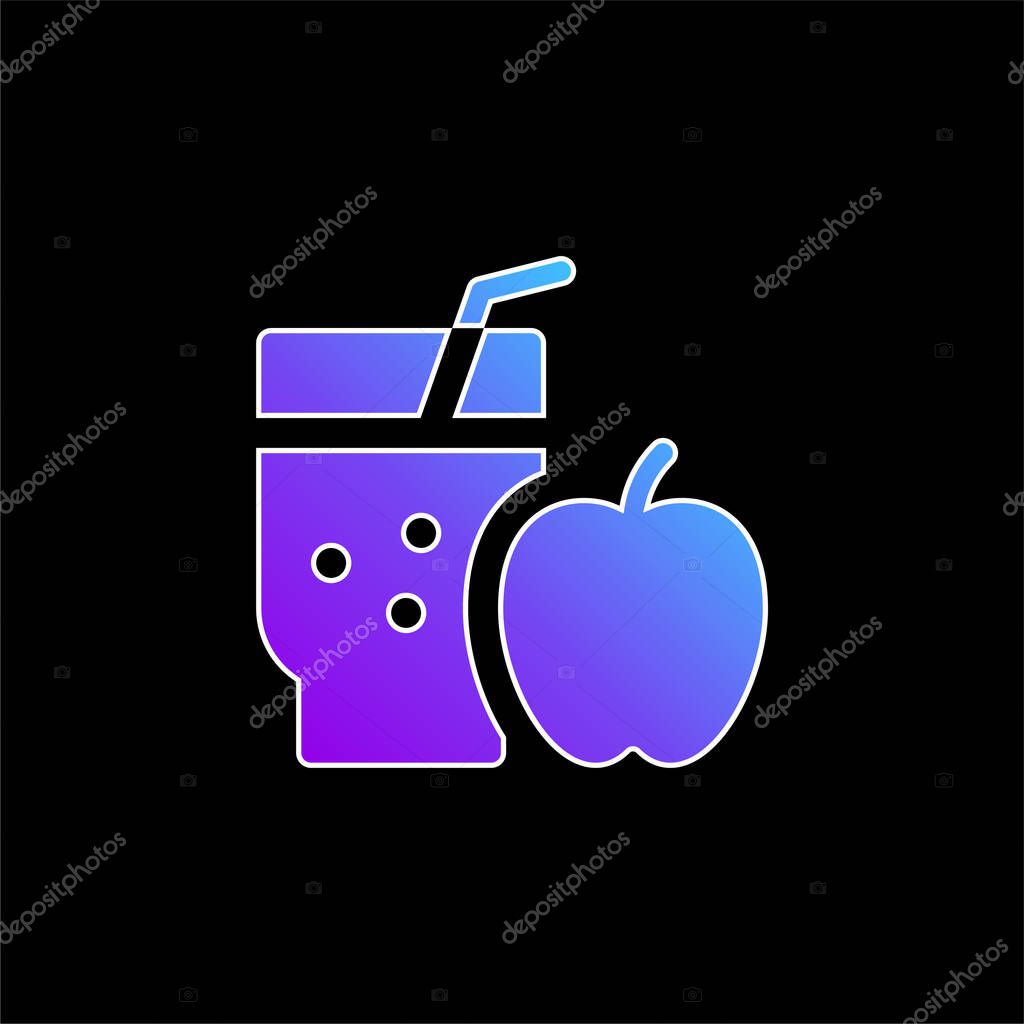 Apple Juice blue gradient vector icon