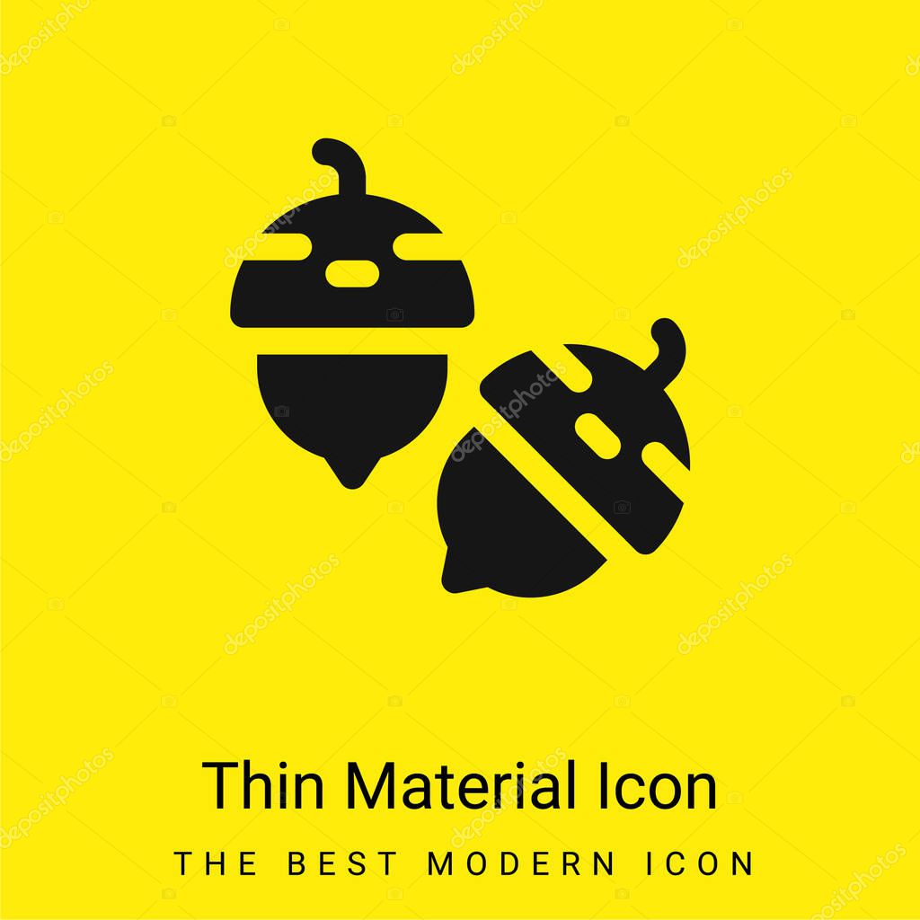 Acorn minimal bright yellow material icon
