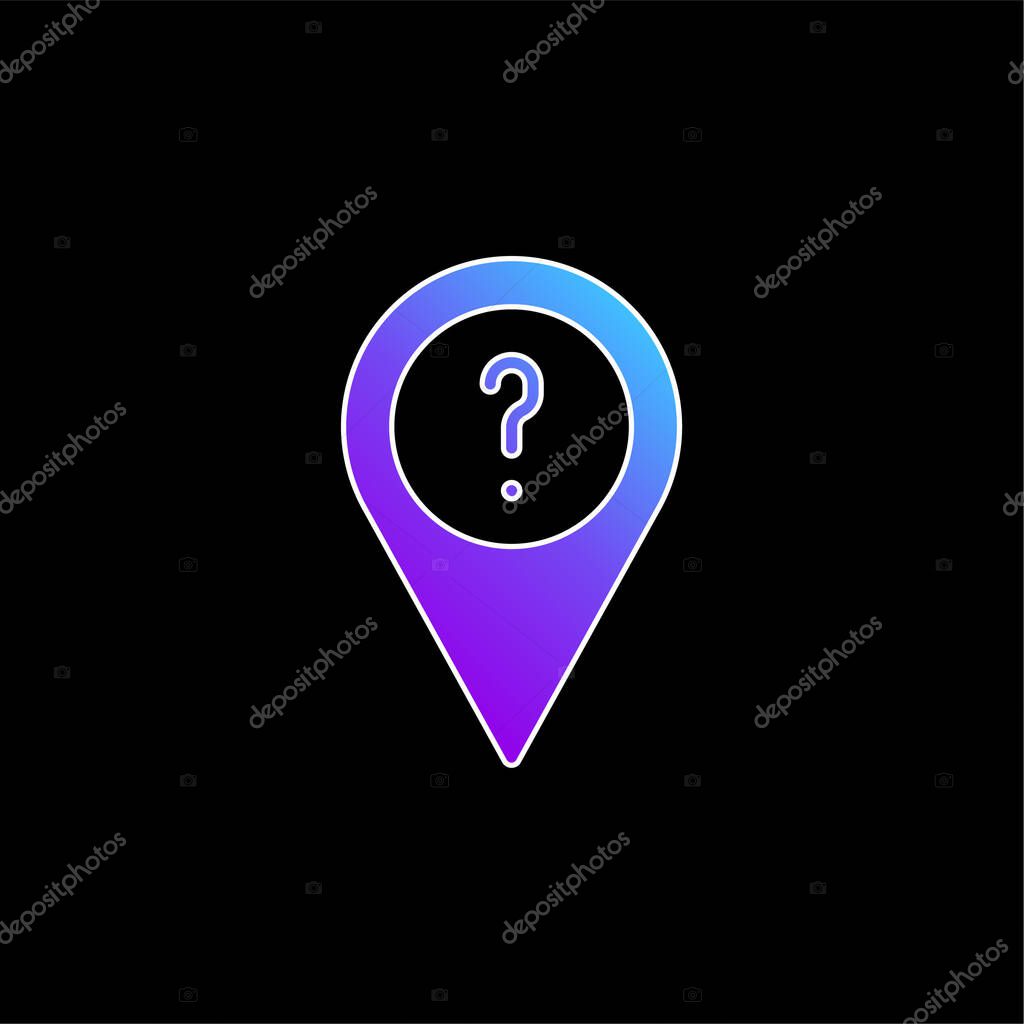 Ask blue gradient vector icon