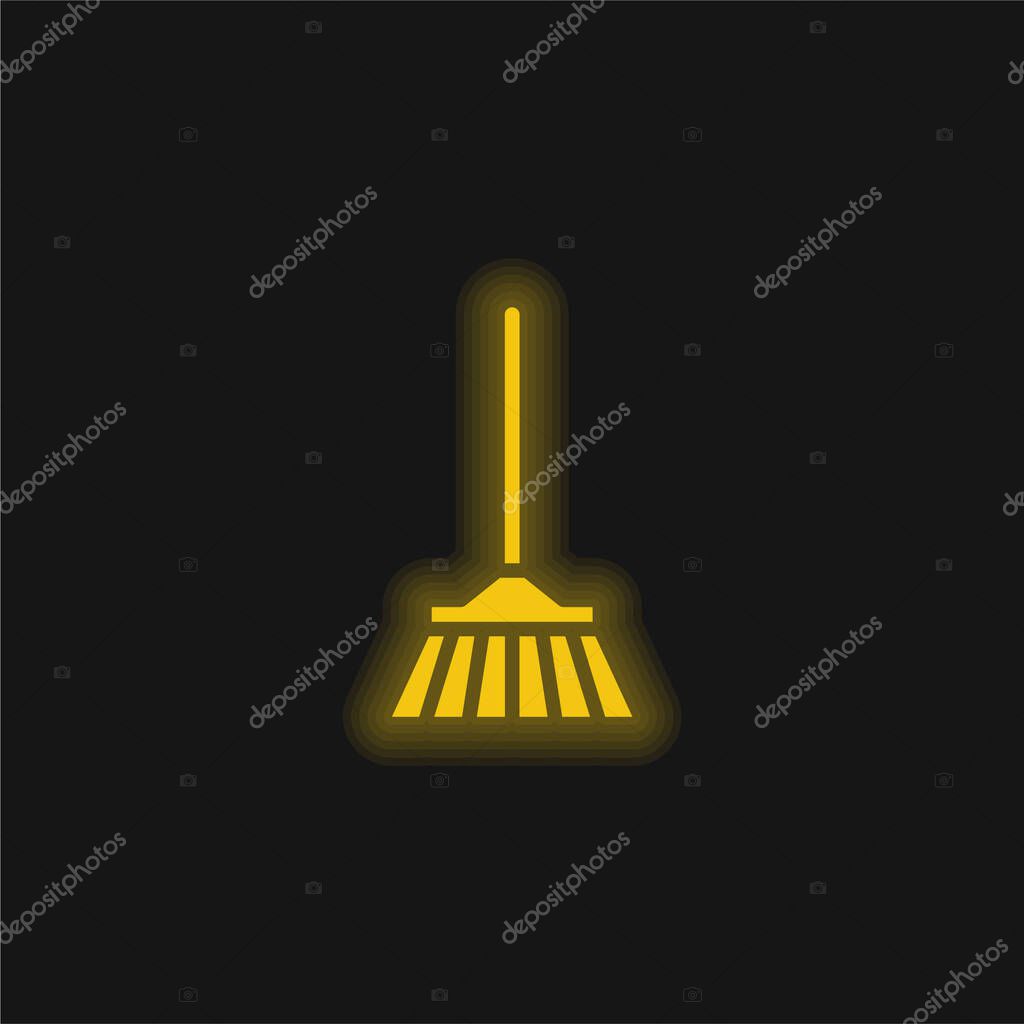Bloom yellow glowing neon icon