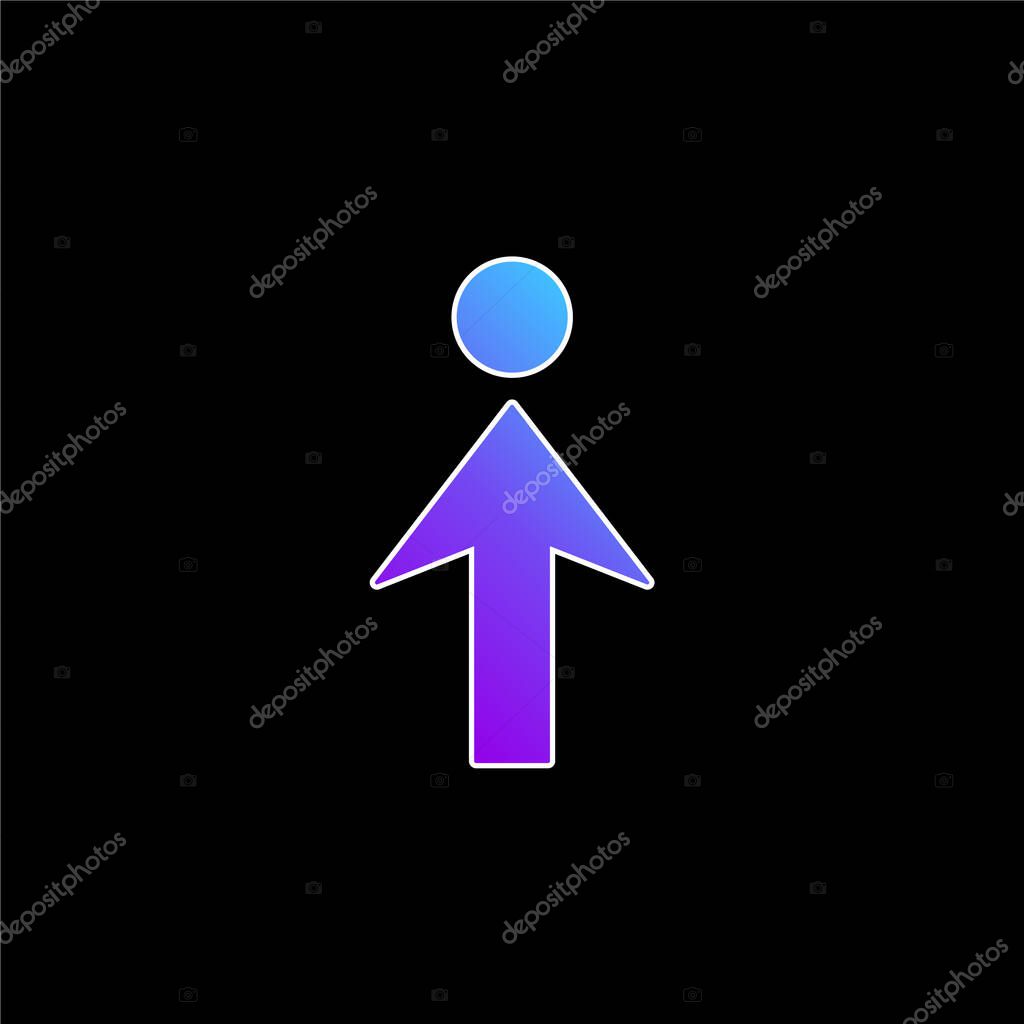 Arrow To blue gradient vector icon