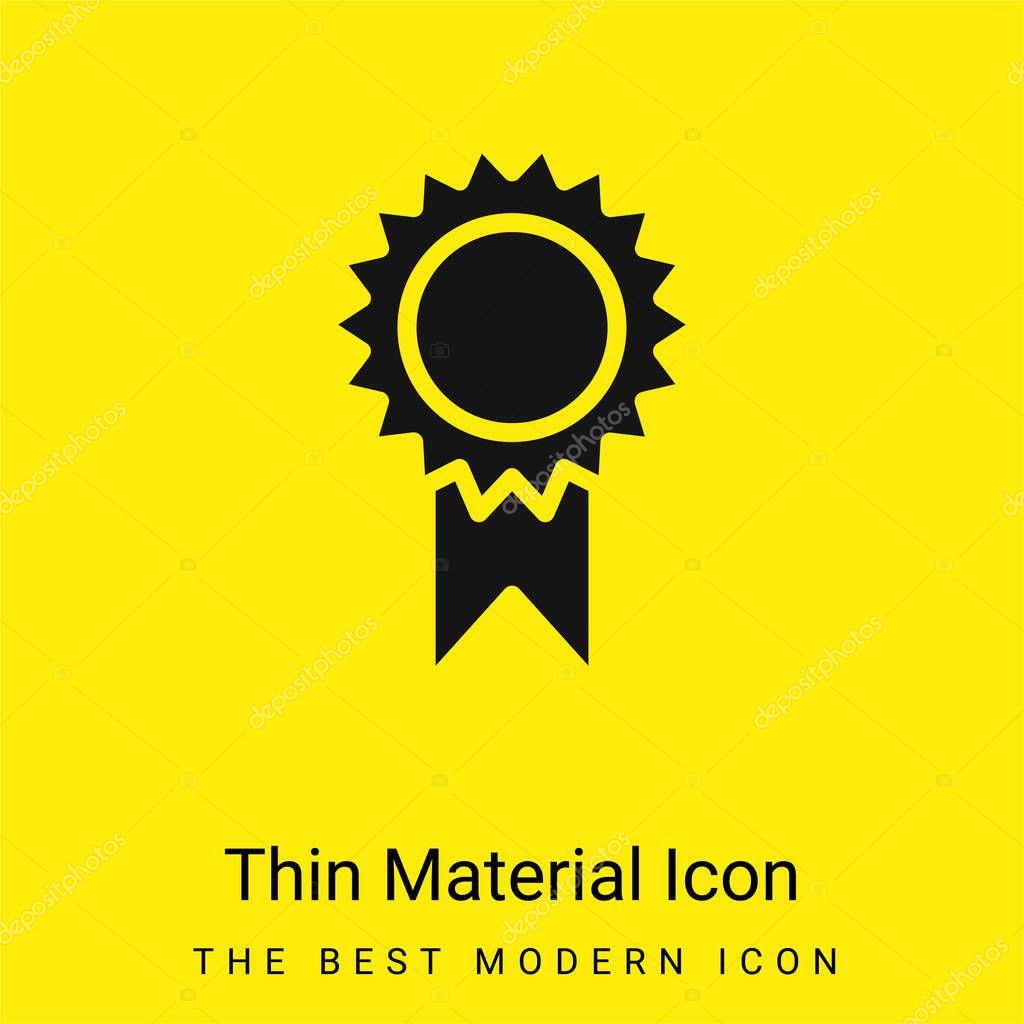 Award minimal bright yellow material icon
