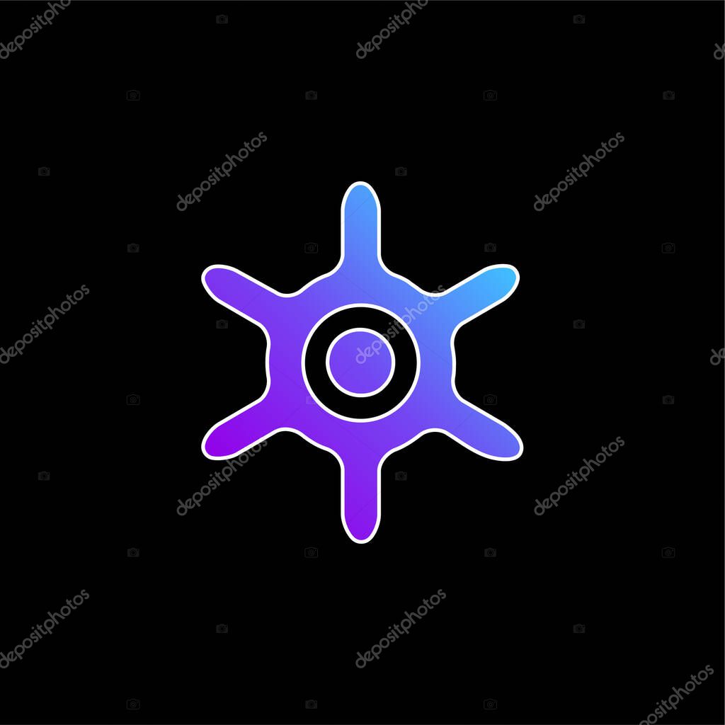 Boat Wheel blue gradient vector icon