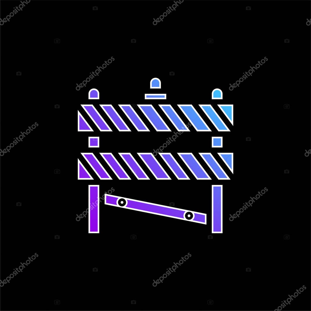 Barrier blue gradient vector icon