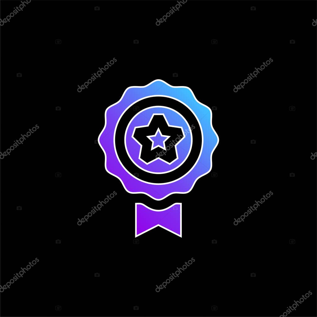 Award blue gradient vector icon