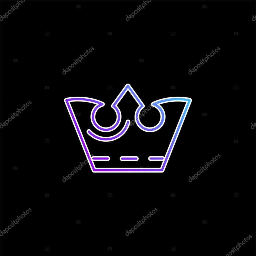 Crown blue gradient vector icon