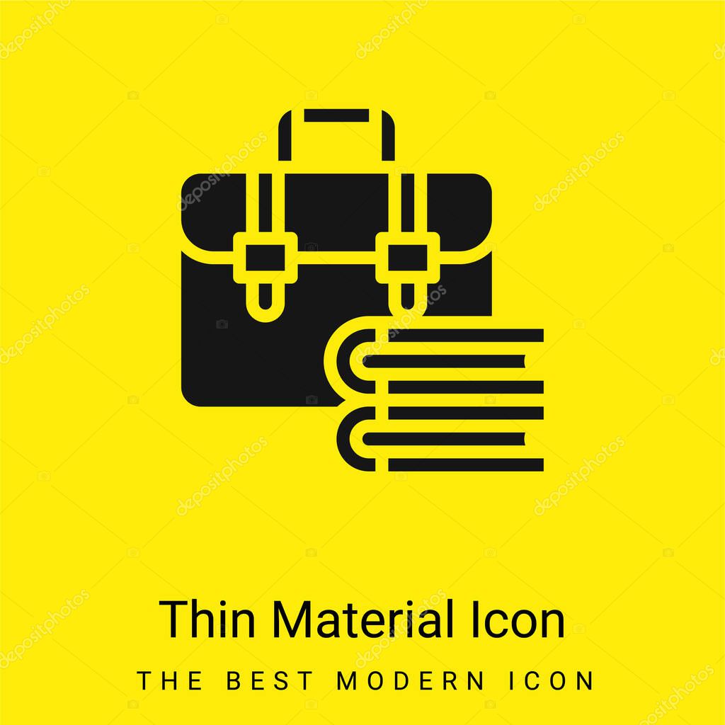 Bag minimal bright yellow material icon