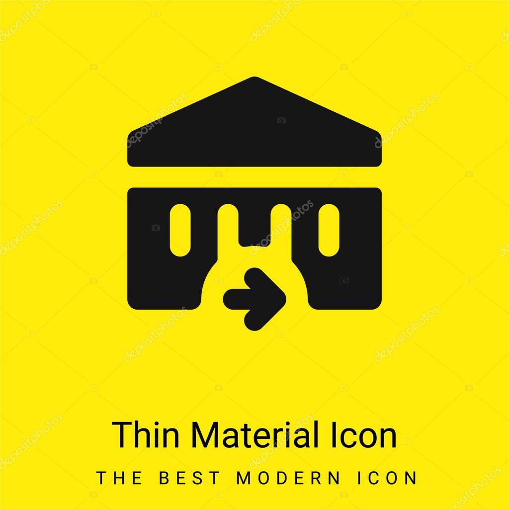 Bank minimal bright yellow material icon