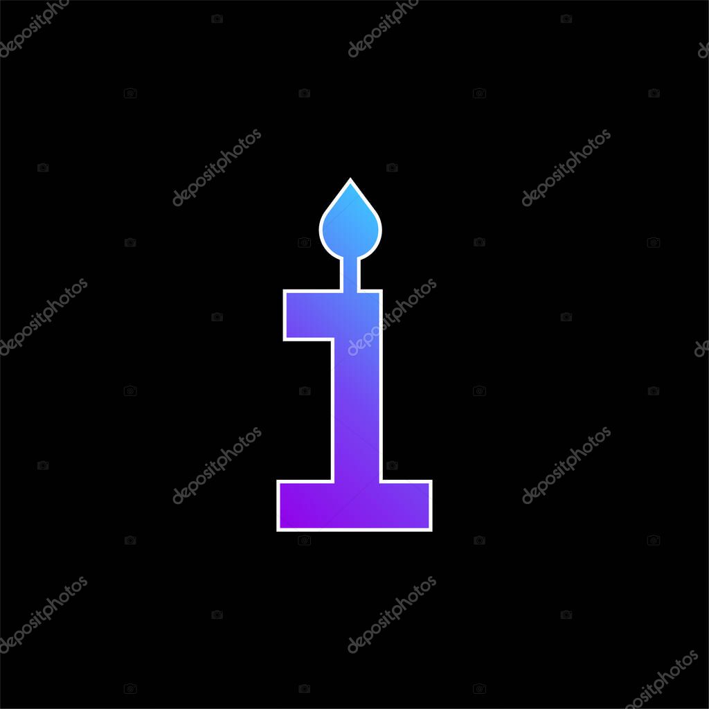 Birthday blue gradient vector icon