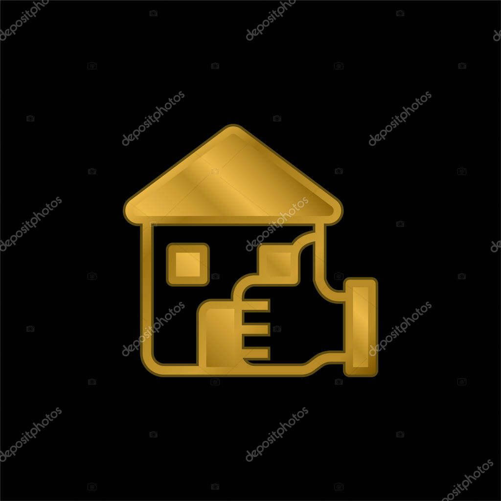 Best Choice gold plated metalic icon or logo vector