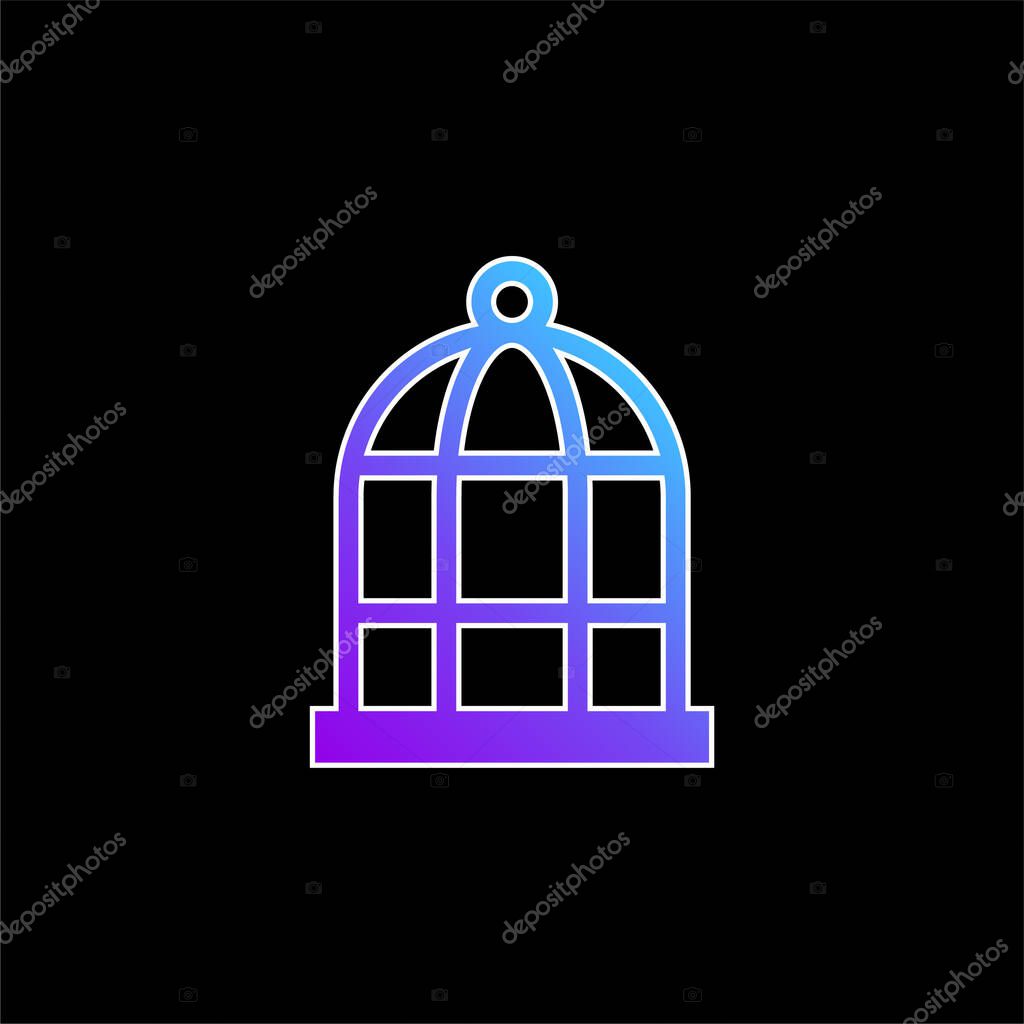 Bird Cage blue gradient vector icon