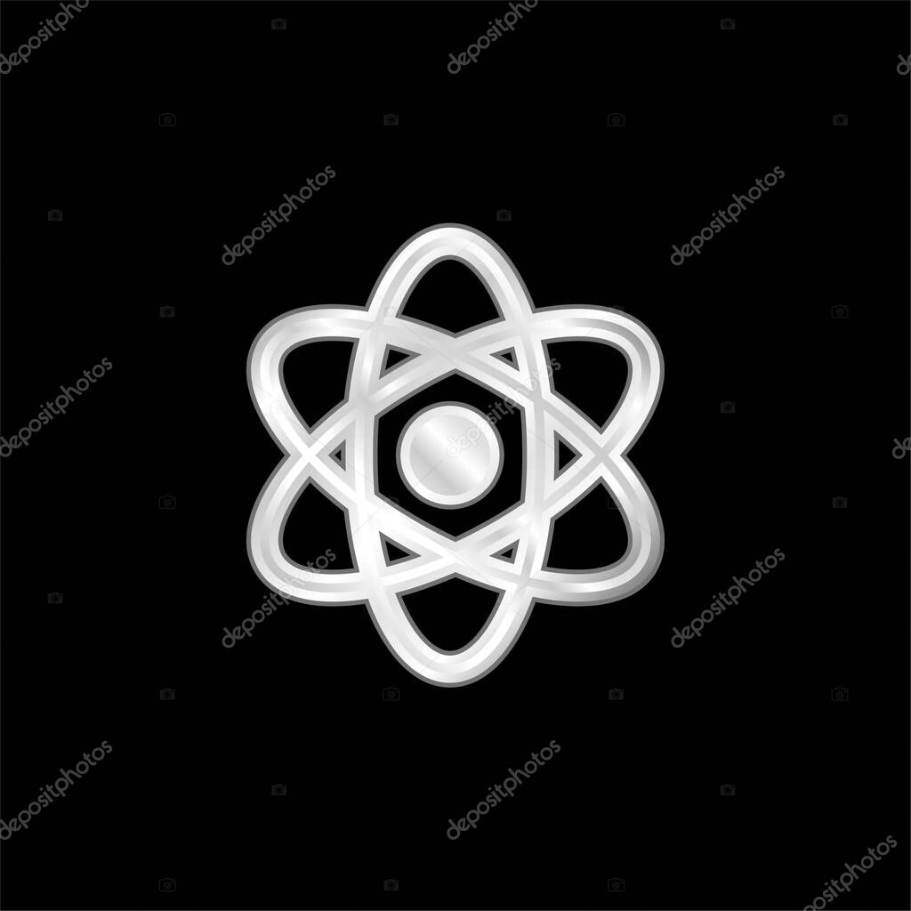 Atomic Energy silver plated metallic icon