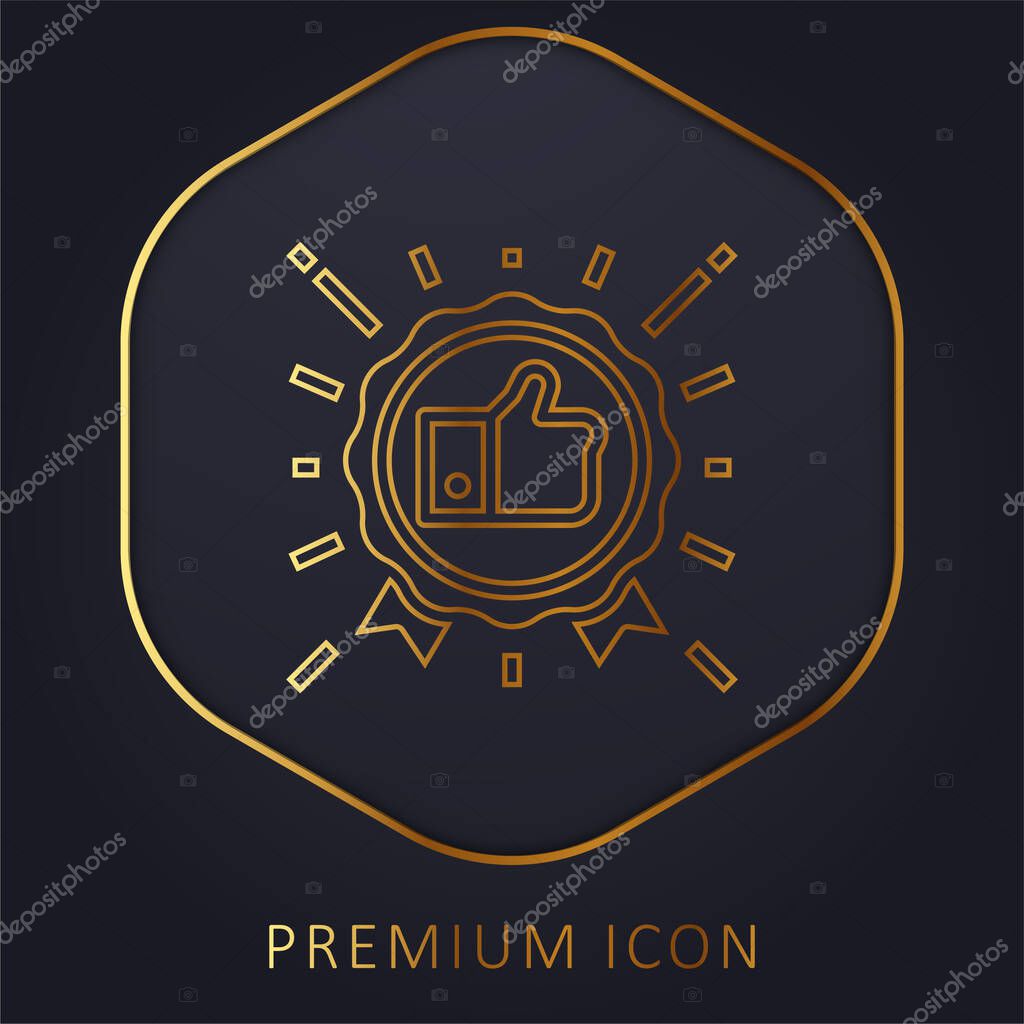 Best Seller golden line premium logo or icon