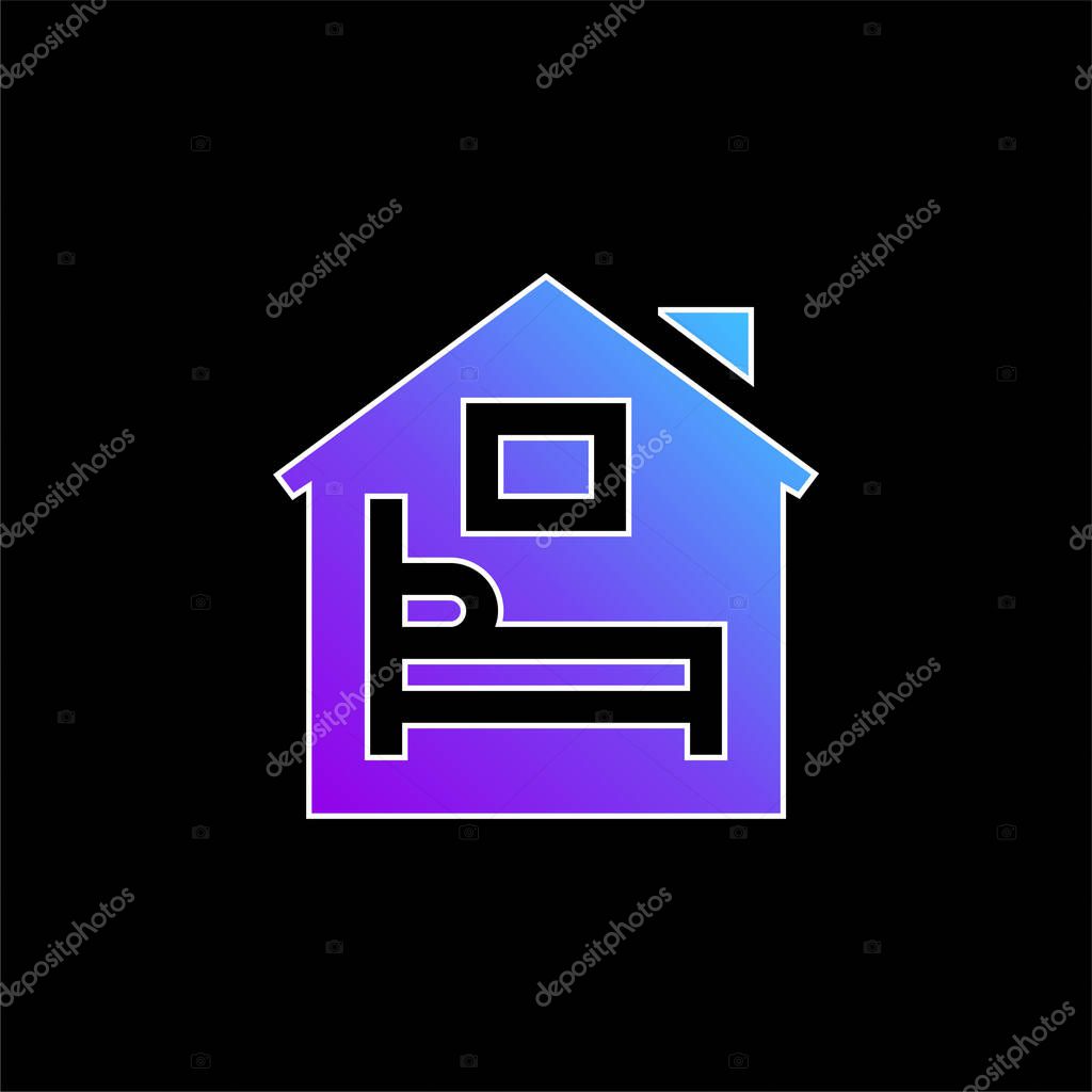 Accommodation blue gradient vector icon