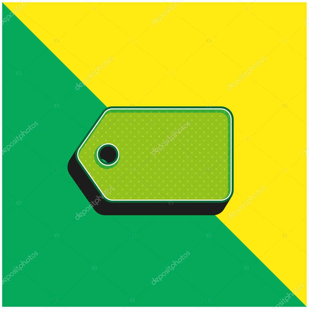 Black Label In Horizontal Position Green and yellow modern 3d vector icon logo
