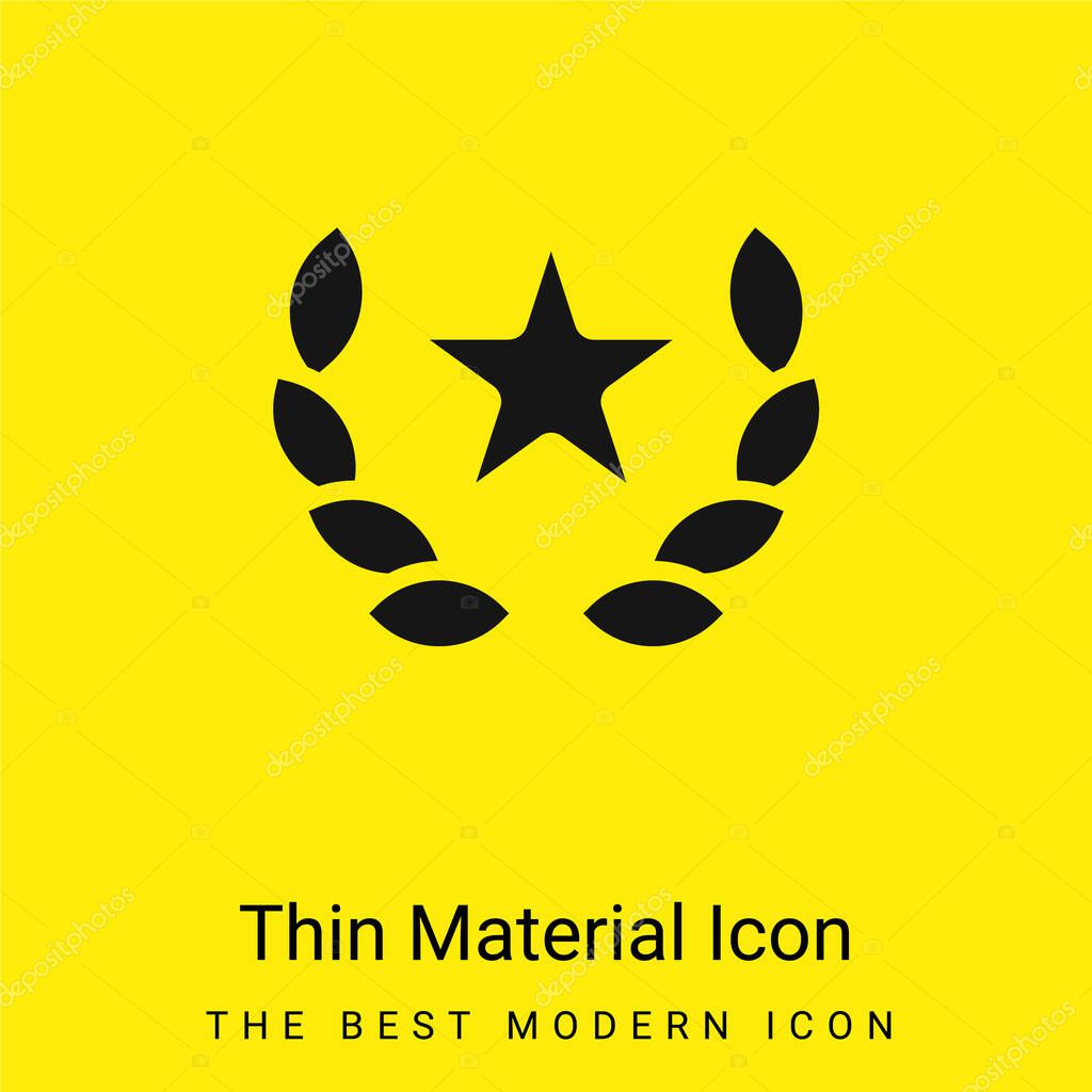 Award minimal bright yellow material icon