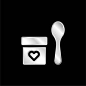 Baby Food postříbřená kovová ikona