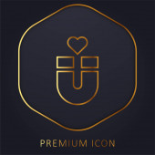 Attraktion goldene Linie Premium-Logo oder Symbol