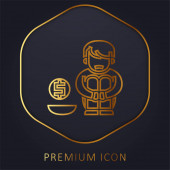 Almosen goldene Linie Premium-Logo oder Symbol