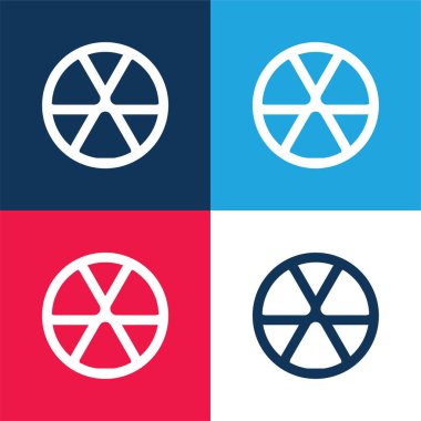 Top Oyuncak Ana Hattı mavi ve kırmızı En az dört renk simgesi