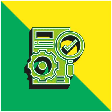 Accuracy Green and yellow modern 3d vector icon logo clipart