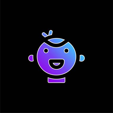 Bebek mavisi gradyan vektör simgesi