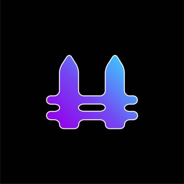 Siyah Çit mavi eğimli vektör simgesi