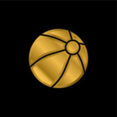 Top altın kaplama metalik simge veya logo vektörü