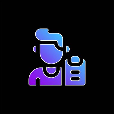 Erkek mavi gradyan vektör simgesi