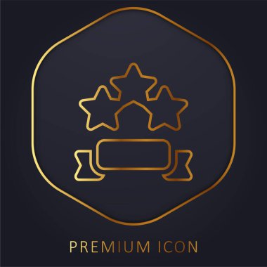 Sancak altın çizgisi prim logosu veya simgesi