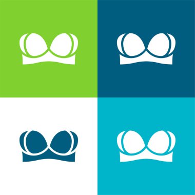 Sütyen Düz 4 renk minimal simge kümesi