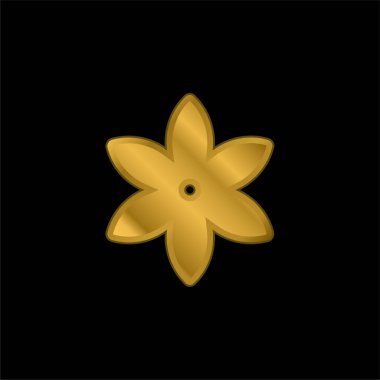 Altın kaplamalı metalik simge veya logo vektörünü anason yap