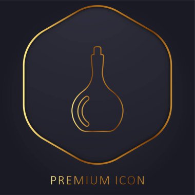 Big Bottle golden line premium logo or icon clipart