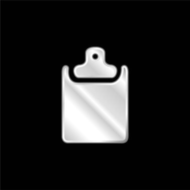 Siyah pano gümüş kaplama metalik simge