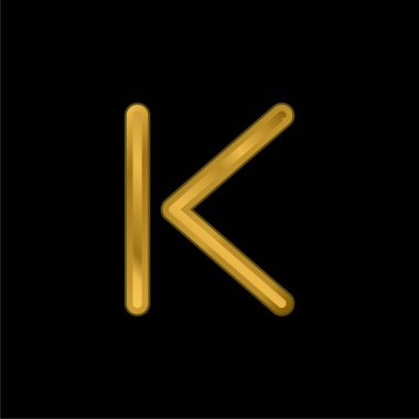 Arka altın kaplama metalik simge veya logo vektörü